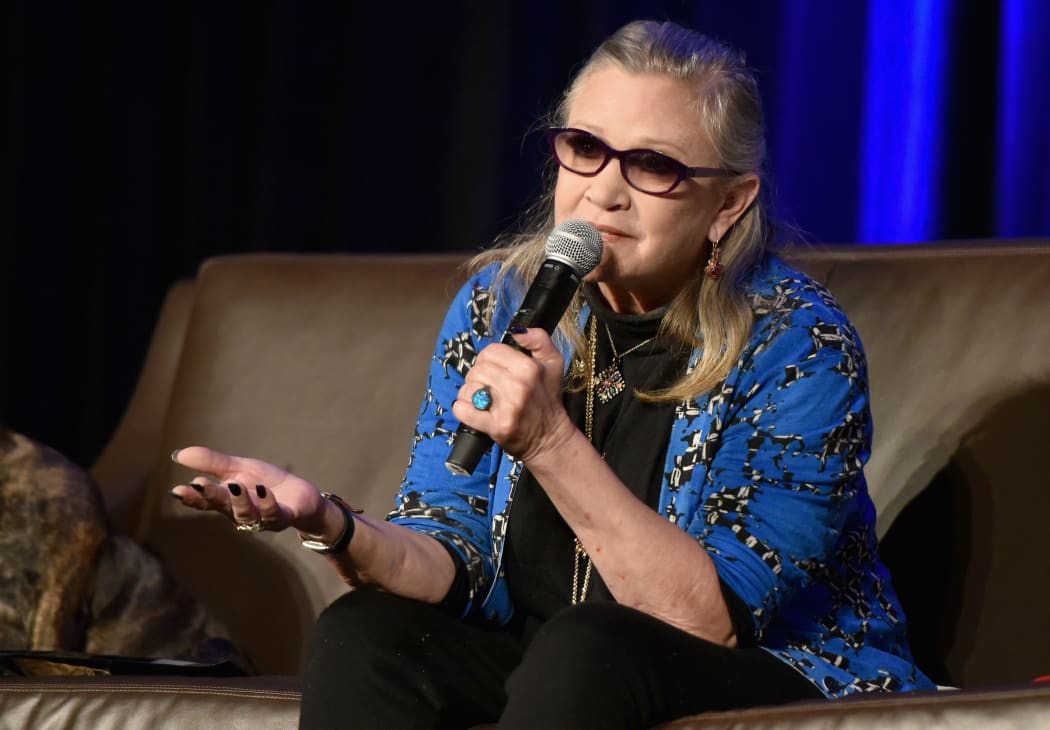 Actress Carrie Fisher speaks onstage during Wizard World Comic Con Chicago 2016. She died in December that year.