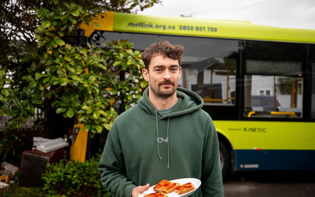 Dan was one of five housemates woken up when a bus crashed through a home's fence on Wellington's SH1.