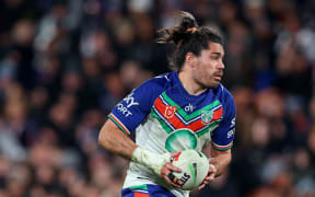 Warriors lock Tohu Harris.
Wests Tigers v Warriors played at FMG Stadium Waikato, Hamilton, New Zealand. Saturday 12 August 2023. © Photo: Bruce Lim / www.photosport.nz