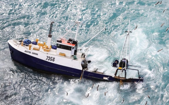 Austro Carina at Banks Peninsula.