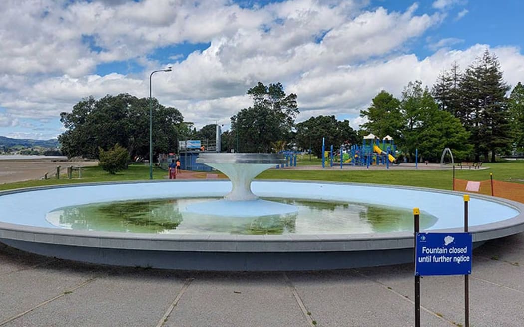 Tauranga's Memorial Park fountain, pictured this month, has been closed since May after a preschooler's suspected drowning.