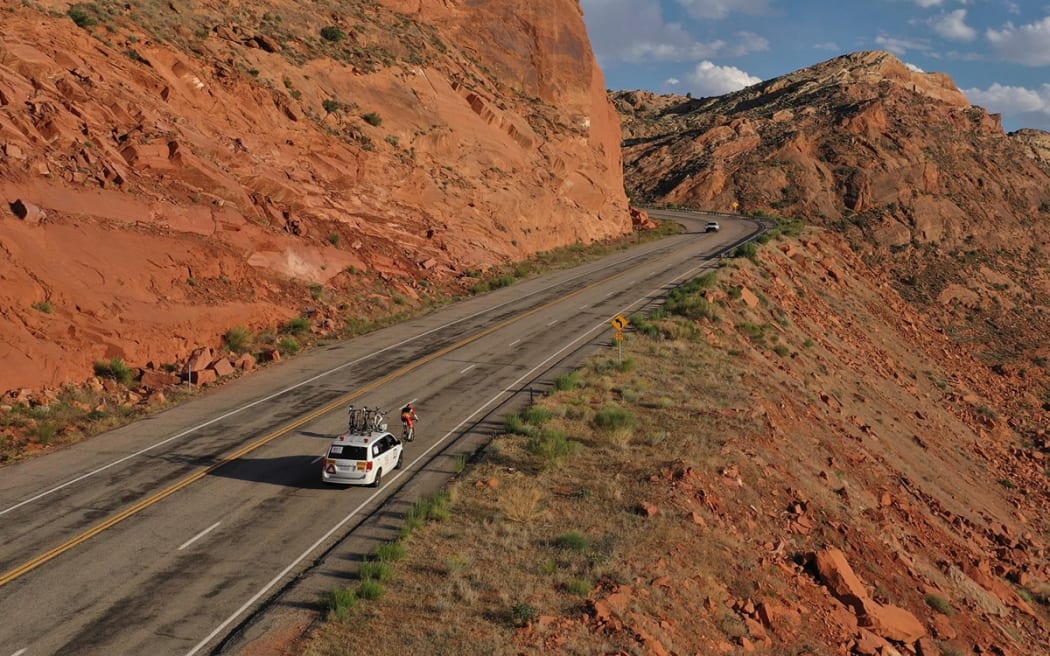 Craig Harper is competing in what is considered the world's toughest cycle race, the Race Across America.