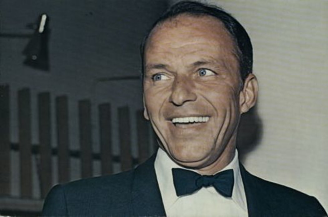 Frank Sinatra on the cover of the 1966 German album version of 'Strangers in the Night'