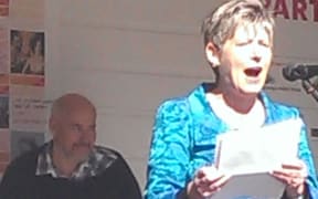 Mayoral candidate Peter Wakeham repeatedly interrupted Lianne Dalziel's campaign launch speech
