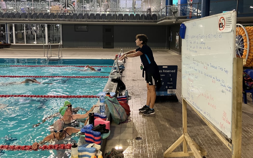 Swim coach Sue Pilkington, at the West Wave aquatic centre in Auckland.