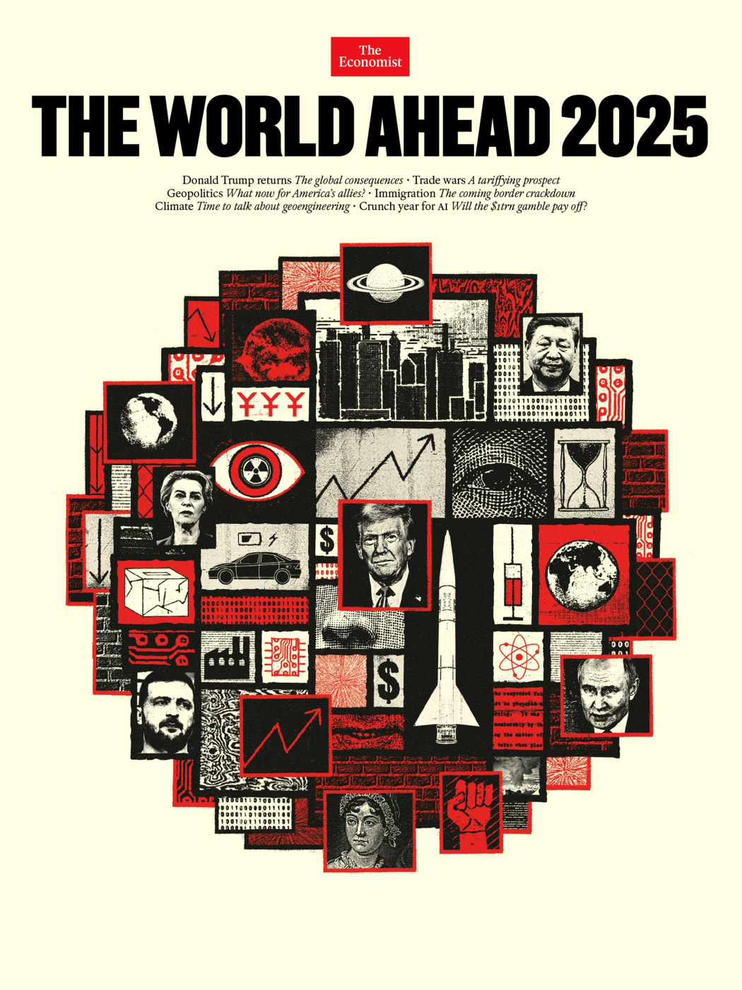 The Economist "World Ahead" 2025 cover