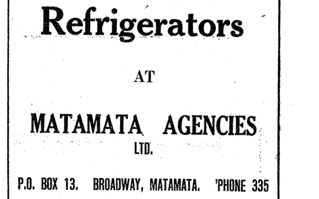 A newspaper advertisement for Magness Refrigerators