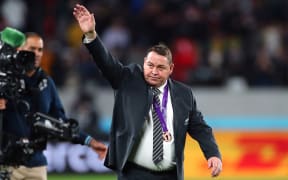 2019 Rugby World Cup Bronze Final, Tokyo Stadium, Tokyo, Japan 1/11/2019
New Zealand vs Wales
New Zealand head coach Steve Hansen waves to the crowd after the game