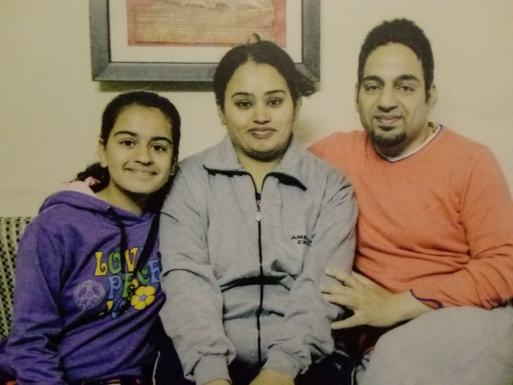 Vanita Sehgal, husband Rajeev Seghal and their daughter Mehak.