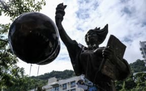 The Goddess of Democracy statue at the Chinese University in Hong Kong