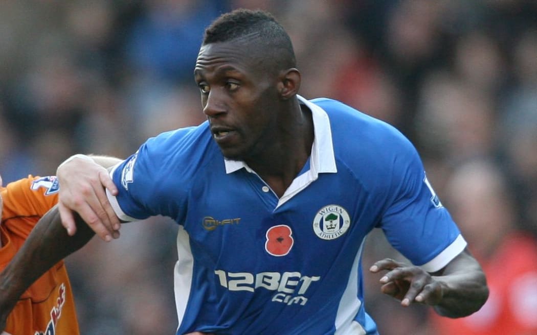 Steve Gohouri playing for Wigan in the Premier League, 2011.