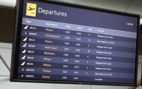Dozens of flights out of Wellington have been delayed.
