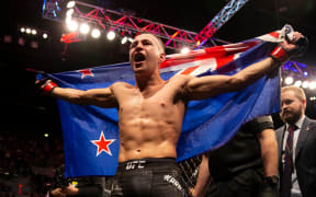 Kai Kara-France after his win against Tyson Nam in 2020.