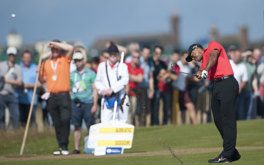 Tiger Woods at Hoylake, England. The Open Golf Championship, Final Round. 2014.