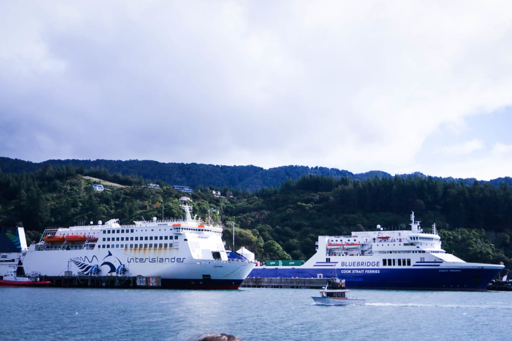 Bluebridge and Interislander in Picton  Marlborough sounds