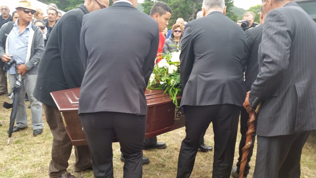 Ngati Porou leader Apirana Mahuika's tangi at Rahui Marae on the East Coast.