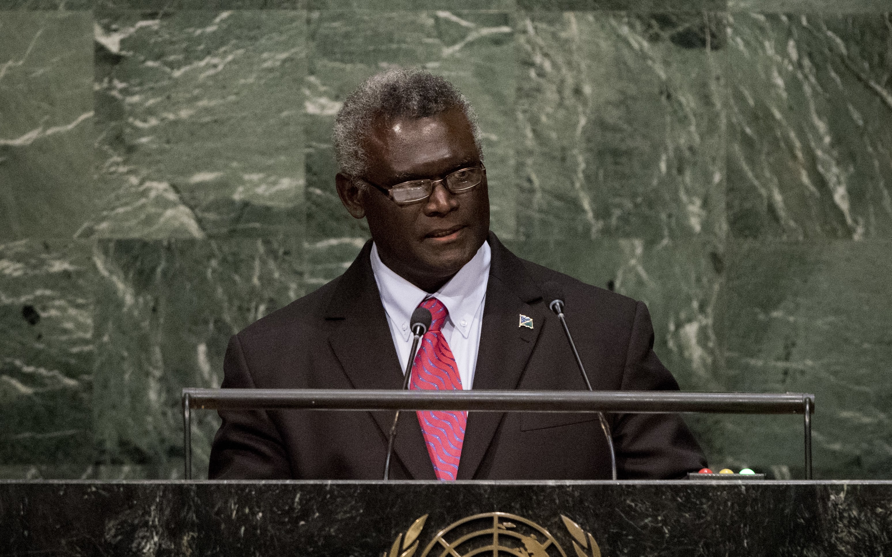 The Prime Minsiter of Solomon Islands Manasseh Sogavare