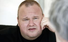Kim Dotcom speaking to supporters of his Internet Party in Auckland, in April 2014.