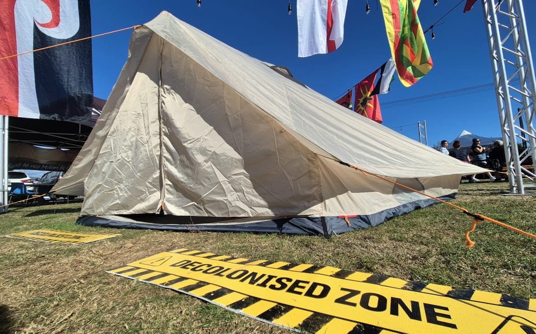 Tame Iti and Richard Bell set up camp for the five-day festival