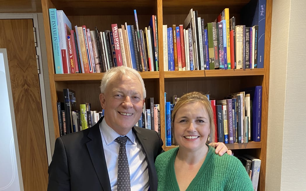 Charlotte Ryan and Phil Goff
