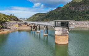 Lower Huia Dam pictured on 13 March 2025.
