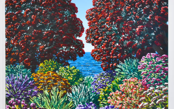 Karl Maughan's Matakana (2024), oil on canvas
