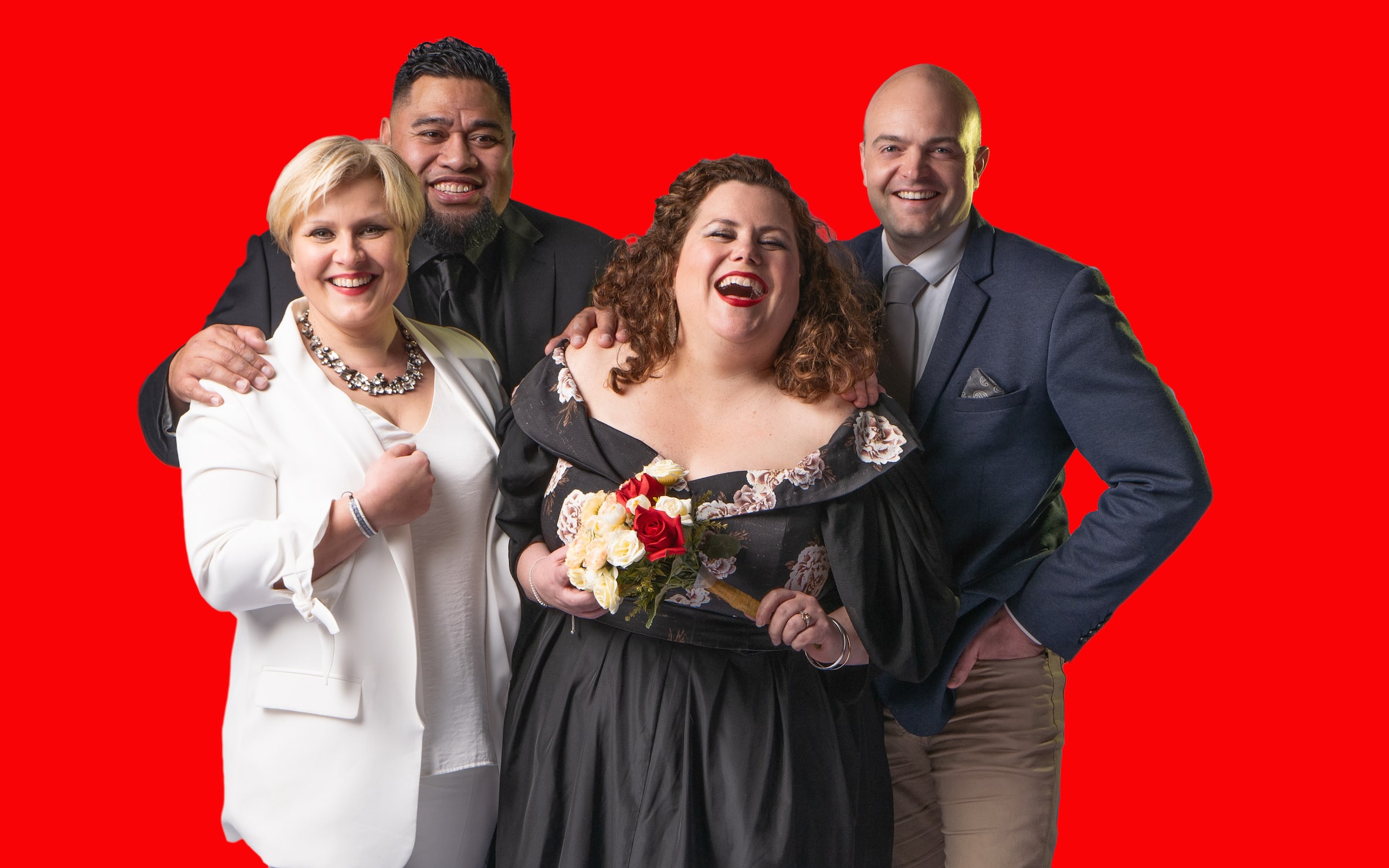 (Left to right): Catrin Johnsson, Albert Mata'afa, Morag Atchison, Andrew Grenon