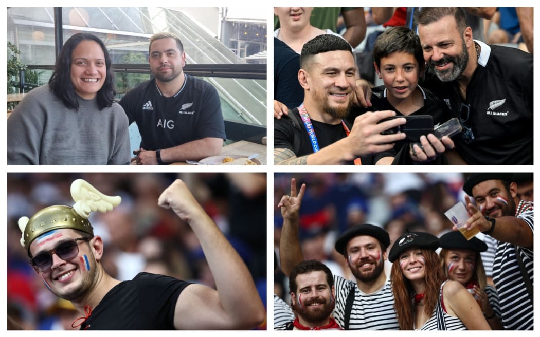 Rugby World Cup fans in Auckland and Paris