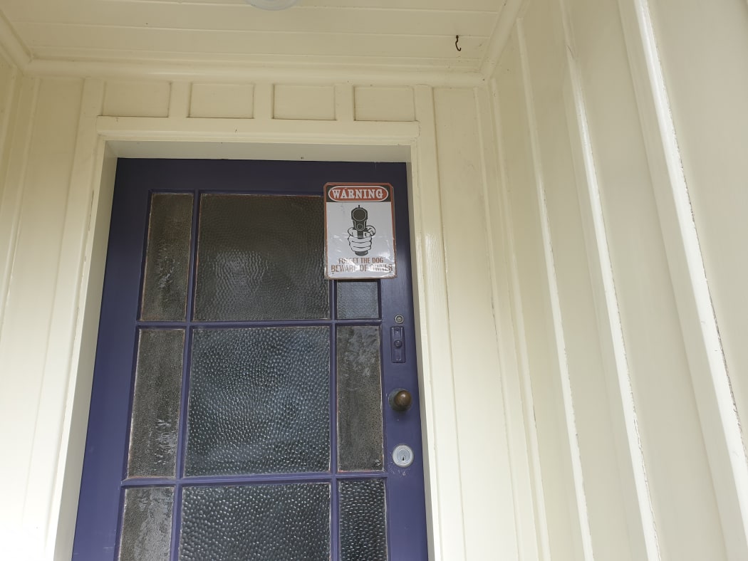 Notice on the St Martin's door of Christchurch man Troy Dubovskiy who died after a standoff with police near Richmond Park yesterday.