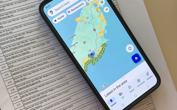 Mapping out Northland's new $6.7 million tsunami siren replacement locations (Photo by Susan Botting Local Democracy Reporter Northland PLEASE CREDIT)