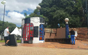 He Kakano - the tiny building planned as a precursor to the Hundertwasser art centre.