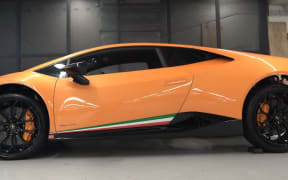 A Lamborghini Huracan worth about $450,000 was also seized in police searches across Auckland today.
