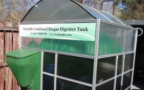 Kaika Energy's urban biodigestor is housed in a heated greenhouse.
