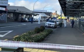 The scene in Hamilton after fatal stabbing
