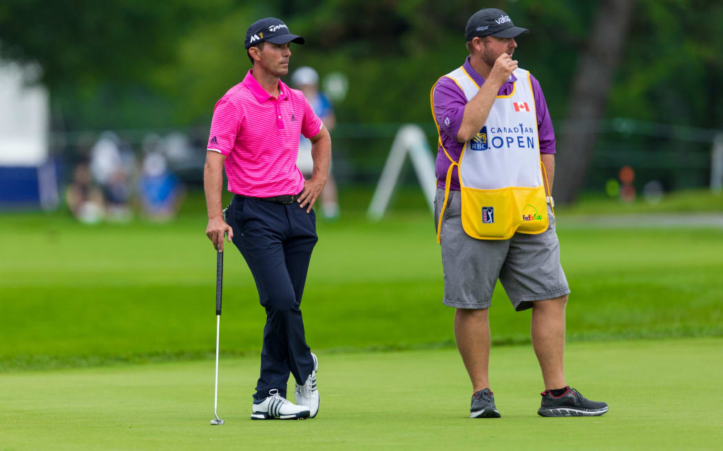 Mike Weir waits to make his put during the  2017 Canadian Open last month.
