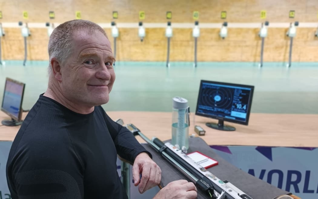 Greg Reid at the Para Shooting World Cup in India.