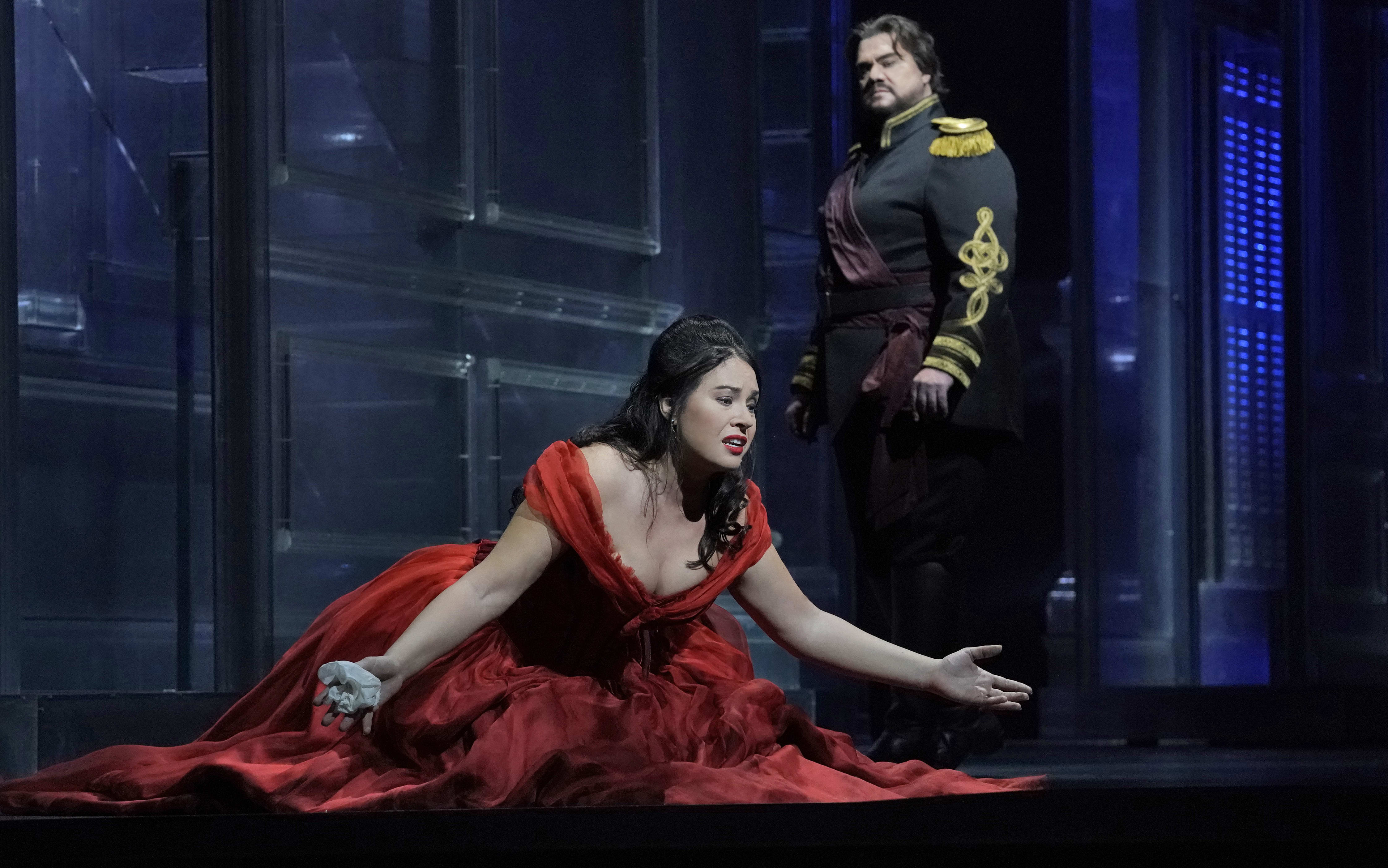 Sonya Yoncheva as Desdemona and Stuart Skelton in the title role of Verdi's "Otello."