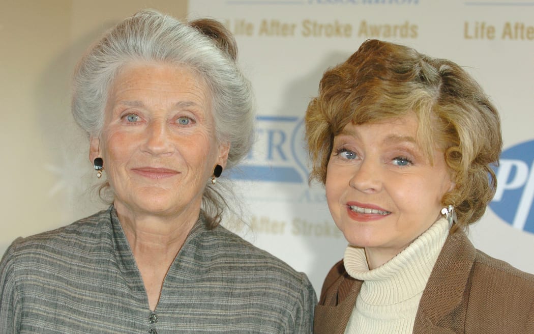 Phyllida Law and Prunella Scales during The Life After Stroke Awards 2005 at Park Lane Hilton Hotel in London, Great Britain. (Photo by David Lodge/FilmMagic)