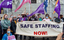 Aged care workers are calling for enforceable minimum staff numbers.