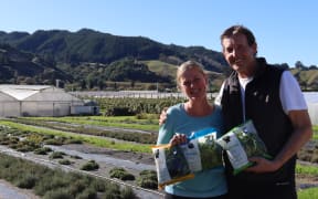 Emma and Gavin Visser of Tasman Bay Herbs near Takaka.