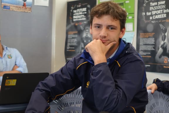Year 13 student Caleb Fleming says Beauden Barrett is just "unreal".