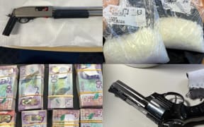 Guns, drugs and cash seized by the police during Operation Italian Sky (Christchurch) and Operation Sumatra (Auckland).