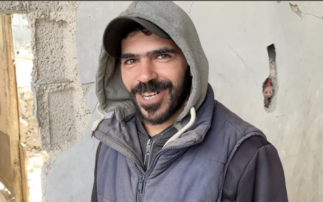 Amir Karaja was repairing what remained from his home in the Nuseirat camp in central Gaza on Wednesday.