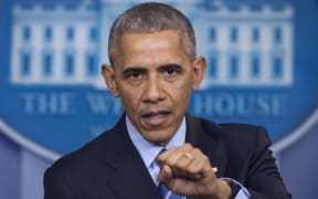 S President Barack Obama holds a year-end press conference in the Brady Press Briefing Room of the White House in Washington, DC, December 16, 2016.