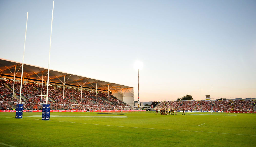 A Super Rugby game at the AMI Stadium in Addington earlier this year - Crusaders vs Chiefs.