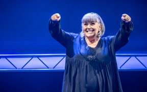Dawn French publicity shots for her 2024 live show, 'Dawn French is a huge twat'.