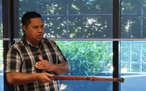 Joe Pihema of Ngāti Whātua addresses the Waitematā Local Board.