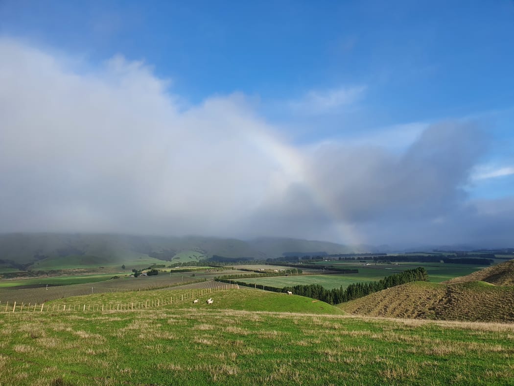 A rainbow midwinter in Wairarapa