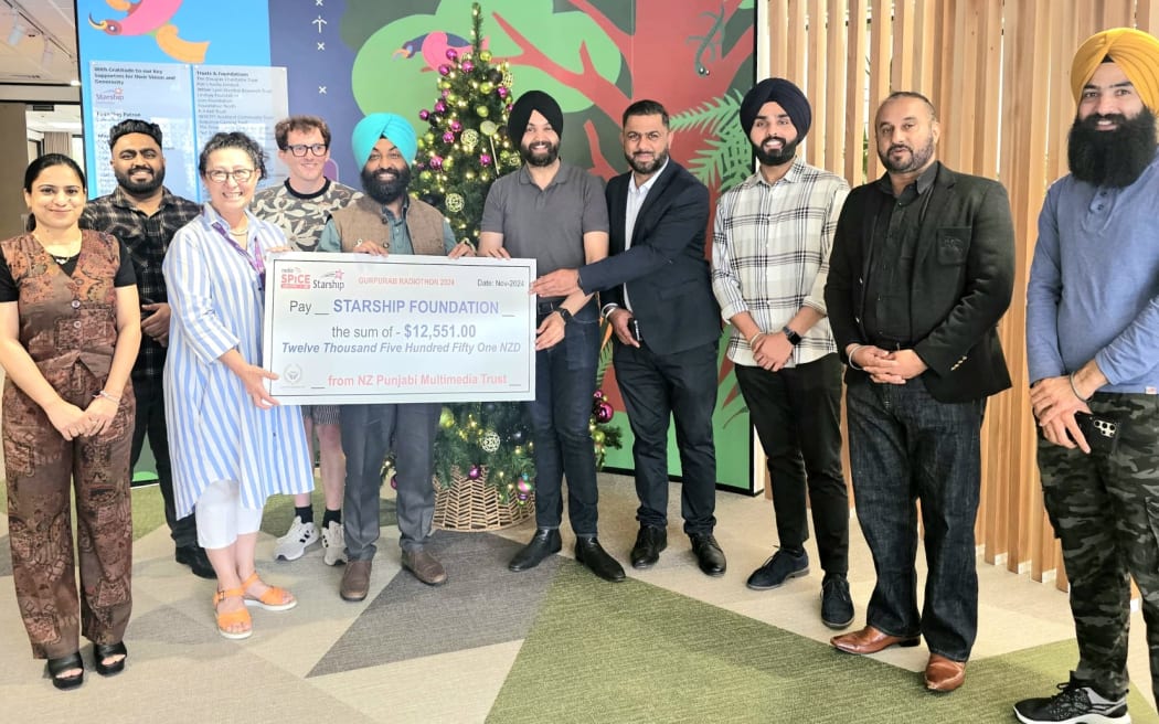 NZ Punjabi Multimedia Trust donated $12551 to Starship Foundation raised through a Radiothon.