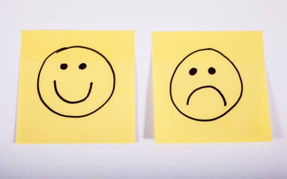 happy and sad face